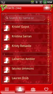 GOContacts theme CHRISTMAS screenshot 1