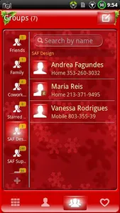 GOContacts theme CHRISTMAS screenshot 2