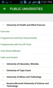 Ghana Universities screenshot 1