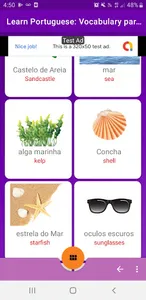 Learn portuguese: vocabulary a screenshot 2