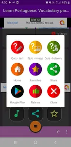 Learn portuguese: vocabulary a screenshot 4