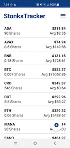 Stonks Tracker screenshot 0