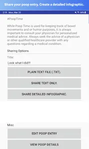 Poop Diary Tracker Lite screenshot 13