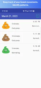 Poop Diary Tracker Lite screenshot 2