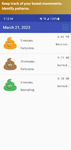 Poop Diary Tracker screenshot 1