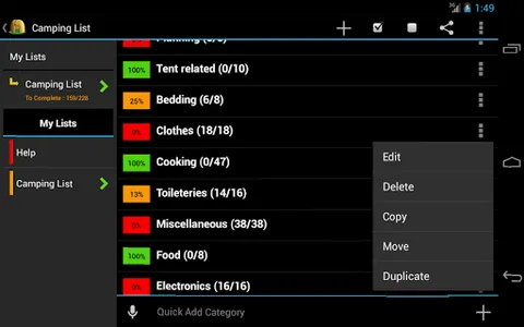 Camping Checklist screenshot 12