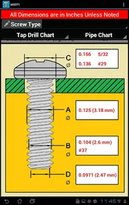 Machine Screws Drill/Tap Info screenshot 11