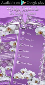 White Orchids Go Locker Theme screenshot 2