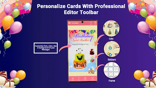 Birthday Cake Photo Card Maker screenshot 6