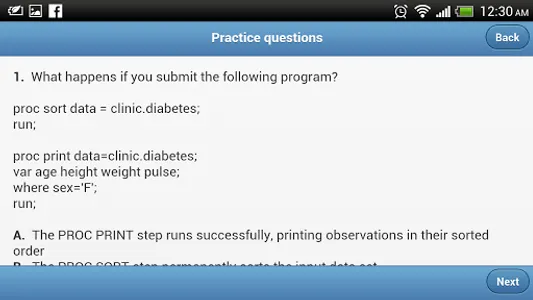 Base SAS Practice Exam Pro screenshot 6