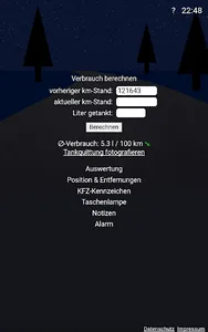 Kraftstoffverbrauchrechner 2 screenshot 0