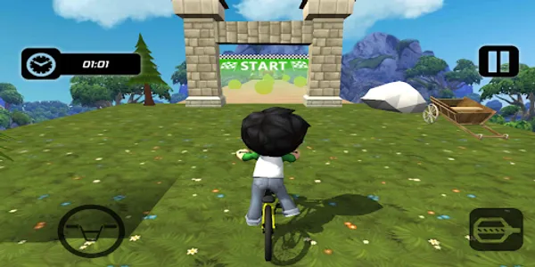 Kids bicycle racing screenshot 1