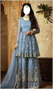 Women Party Wear Sharara Dress screenshot 5
