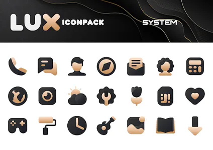 Gold IconPack : LuXGold screenshot 2