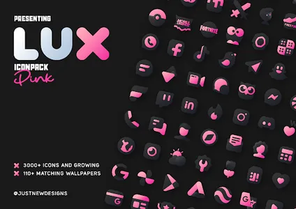 Pink IconPack : LuX screenshot 0