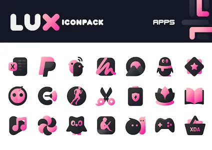 Pink IconPack : LuX screenshot 2