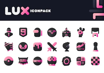 Pink IconPack : LuX screenshot 3