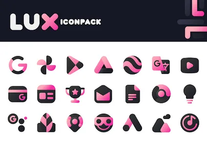 Pink IconPack : LuX screenshot 4