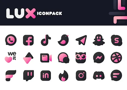 Pink IconPack : LuX screenshot 5