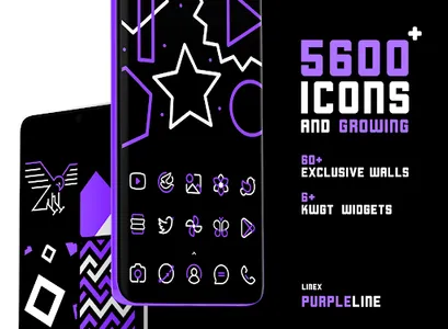 PurpleLine Icon Pack : LineX screenshot 0