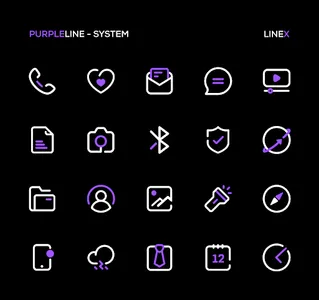 PurpleLine Icon Pack : LineX screenshot 1