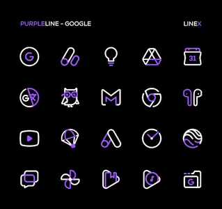 PurpleLine Icon Pack : LineX screenshot 2