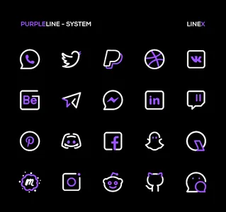 PurpleLine Icon Pack : LineX screenshot 3