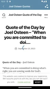 Joel Osteen Quote of the Day screenshot 5