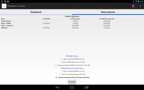 ROMDashboard Developer Console screenshot 3