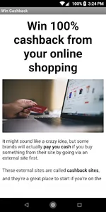 How to Win Cashback Online screenshot 0