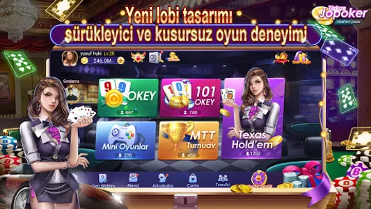 Türkçe Texas 101 Yüzbir Okey screenshot 0