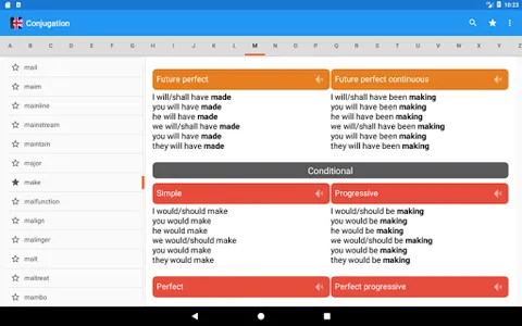 English conjugation screenshot 13