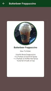 Secret Menu for Starbucks screenshot 1