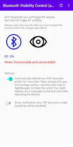 Bluetooth Visibility Control ( screenshot 0