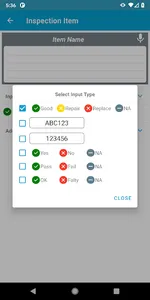 Insection, Forms - OXinspect screenshot 2