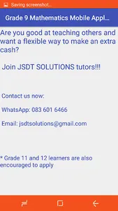 Grade 9 Mathematics screenshot 20