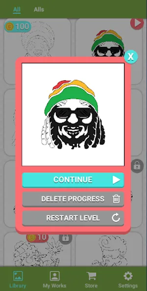 weed coloring book by number screenshot 1