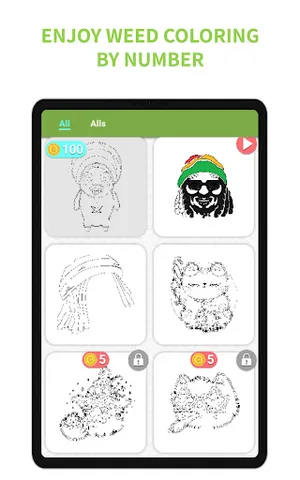 weed coloring book by number screenshot 4