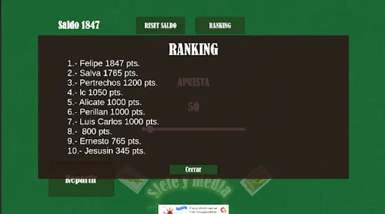 Siete y Media screenshot 6