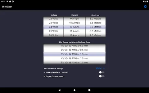 WireSizer - DC Voltage Drop screenshot 10