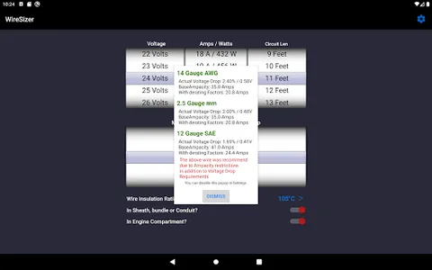WireSizer - DC Voltage Drop screenshot 13