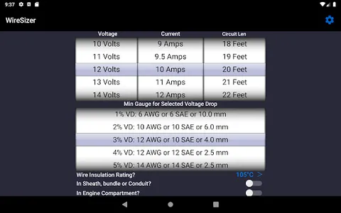 WireSizer - DC Voltage Drop screenshot 5