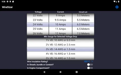 WireSizer - DC Voltage Drop screenshot 7