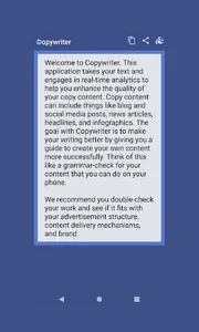 Copywriter screenshot 2