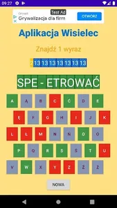 Aplikacja Wisielec screenshot 2