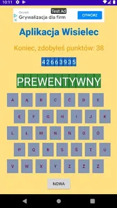 Aplikacja Wisielec screenshot 4