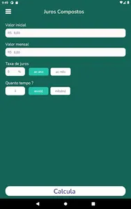 Calculadora: Juros Compostos screenshot 4