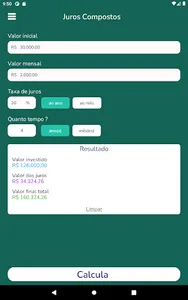 Calculadora: Juros Compostos screenshot 6