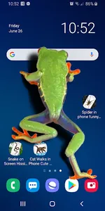 Frog walking on screen joke screenshot 6