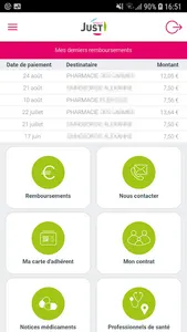 Mutuelle Just screenshot 2